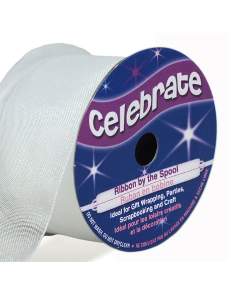 Nastro organza Celebrate bianco - 32 mm x 5 m