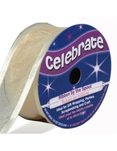 Nastro organza Celebrate crema - 25 mm x 4 m