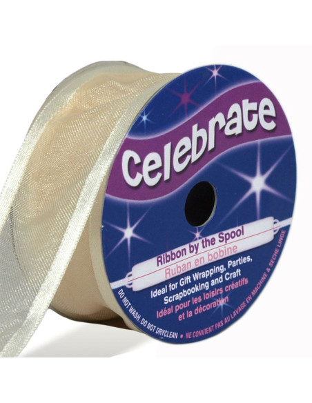 Nastro organza Celebrate crema - 25 mm x 4 m