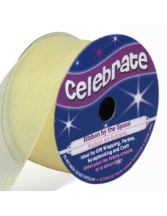 Nastro organza Celebrate crema - 25 mm x 5 m