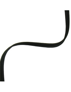 Cordone doppio profilo rivestito opaco - Nero