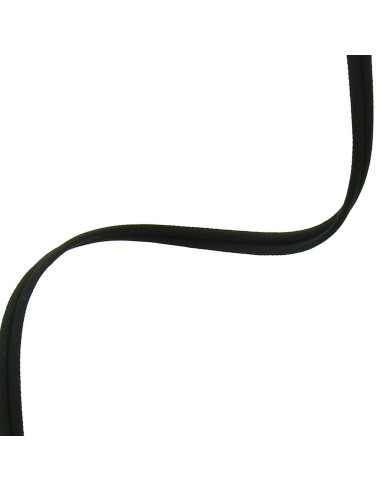 Cordone doppio profilo rivestito opaco - Nero