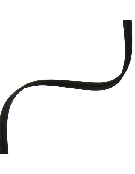 Cordone doppio profilo rivestito opaco - Nero
