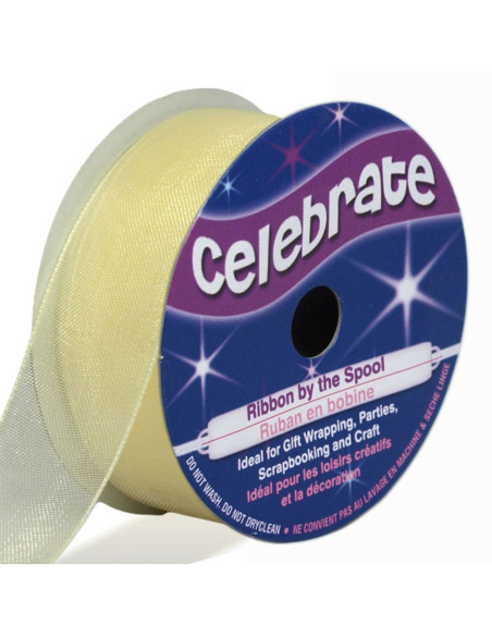 Nastro organza Celebrate crema - 20 mm x 5 m