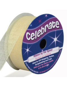 Nastro organza Celebrate avorio - 20 mm x 5 m