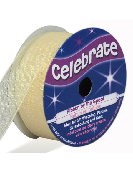 Nastro organza Celebrate avorio - 20 mm x 5 m
