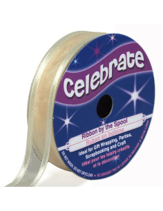 Nastro organza Celebrate crema - 12 mm x 5 m