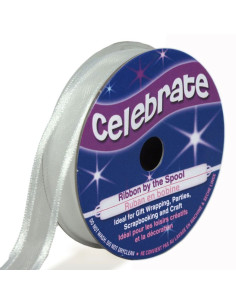 Nastro organza Celebrate bianco - 12 mm x 5 m