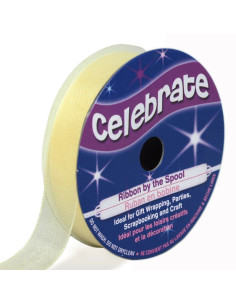 Nastro organza Celebrate crema - 12 mm x 6 m