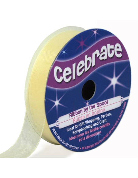 Nastro organza Celebrate crema - 12 mm x 6 m