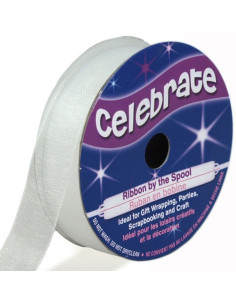 Nastro organza Celebrate bianco - 12 mm x 6 m