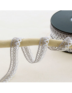 Pizzo smerlato 10mm - Grigio 2