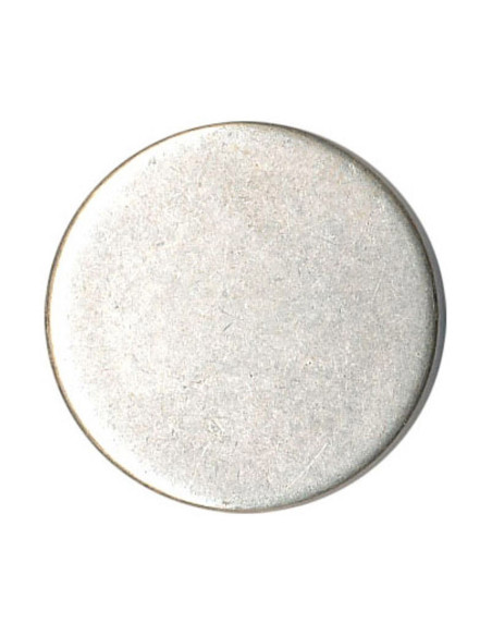 Pulsante piatto con coda - Argento anticato