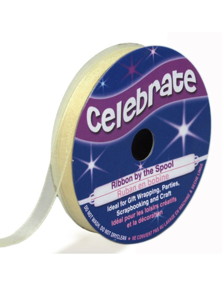 Nastro organza Celebrate crema - 6 mm x 8 m