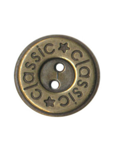 Bottone 2 fori - Classico - Bronzo
