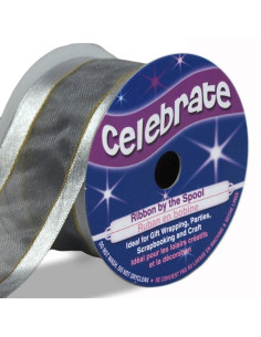Nastro organza Celebrate argento - 32 mm x 4 m