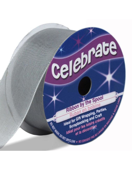 Nastro organza Celebrate argento - 25 mm x 5 m