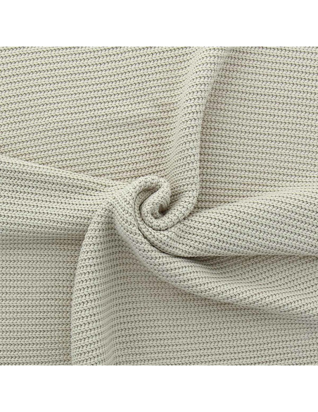 Tessuto a maglia lavorata a maglia jersey a rilievo - Beige chiaro