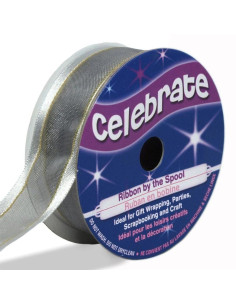 Nastro organza Celebrate argento - 20 mm x 4 m