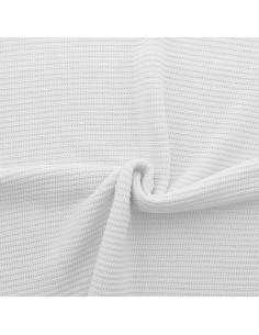 Tessuto a maglia lavorata a maglia jersey a rilievo - Bianco