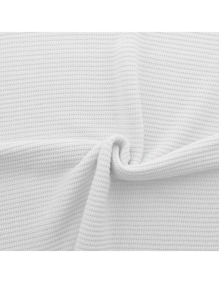 Tessuto a maglia lavorata a maglia jersey a rilievo - Bianco