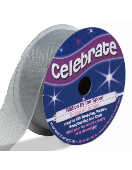 Nastro organza Celebrate argento - 20 mm x 5 m