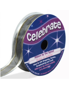 Nastro organza Celebrate argento - 15 mm x 5 m