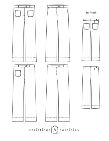 Modello di pantaloni Allure - Atelier Scämmit