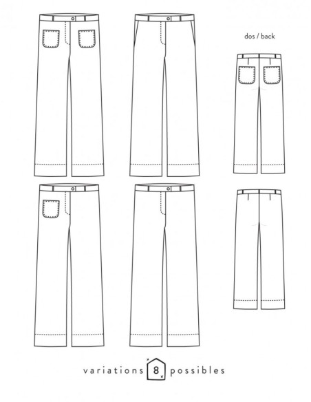Modello di pantaloni Allure - Atelier Scämmit