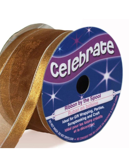 Nastro organza Celebrate oro - 32 mm x 4 m