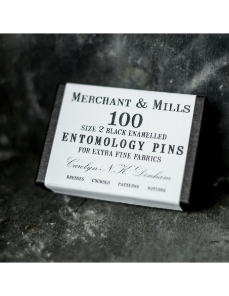 Scatola di 100 spilli ultra-sottili neri Merchant & Mills
