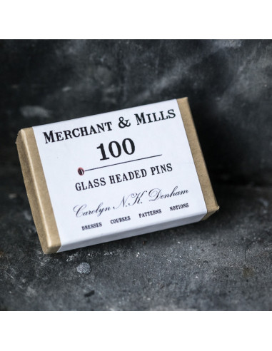 Scatola di 100 spilli extra-fini con testa di vetro Merchant & Mills