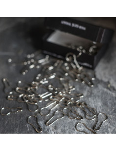 Scatola di 100 spille da balia bulbo 21 mm argento Merchant & Mills