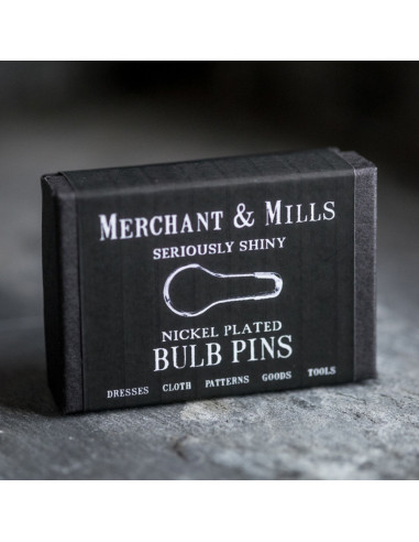 Scatola di 100 spille da balia bulbo 21 mm argento Merchant & Mills