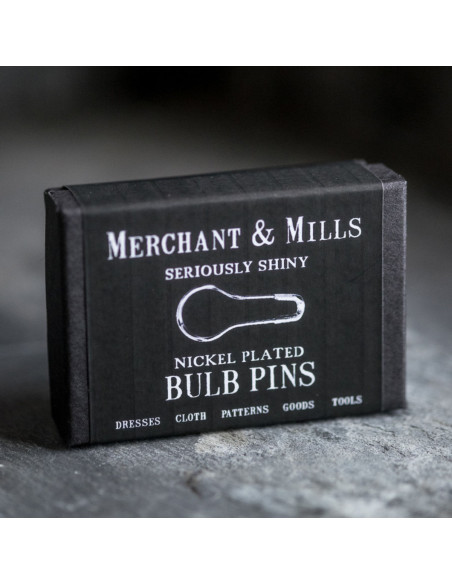 Scatola di 100 spille da balia bulbo 21 mm argento Merchant & Mills