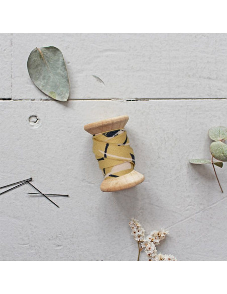 Nastro in viscosa Windy Mustard al metro - Atelier Brunette