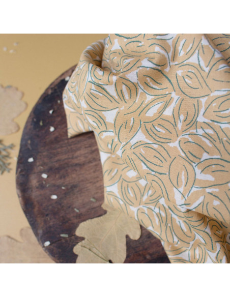 Tessuto garza di cotone Petal Mustard - Atelier Brunette