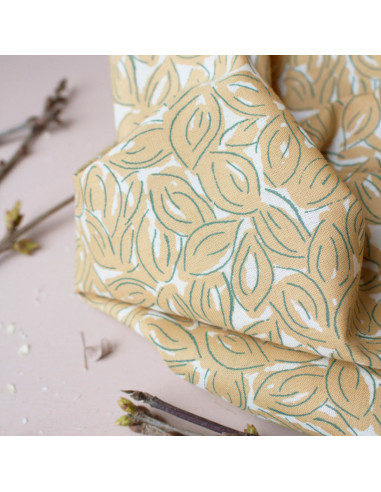 Tessuto garza di cotone Petal Mustard - Atelier Brunette