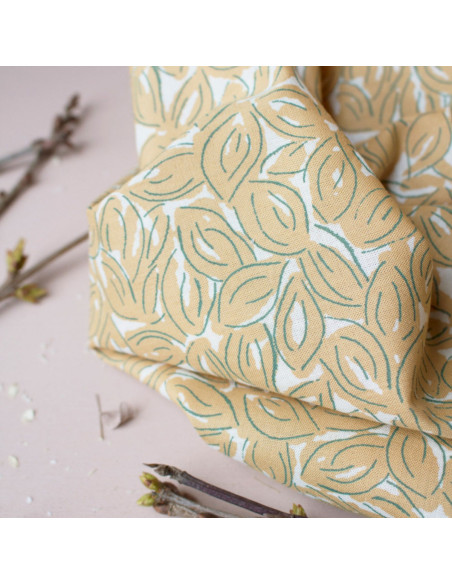 Tessuto garza di cotone Petal Mustard - Atelier Brunette