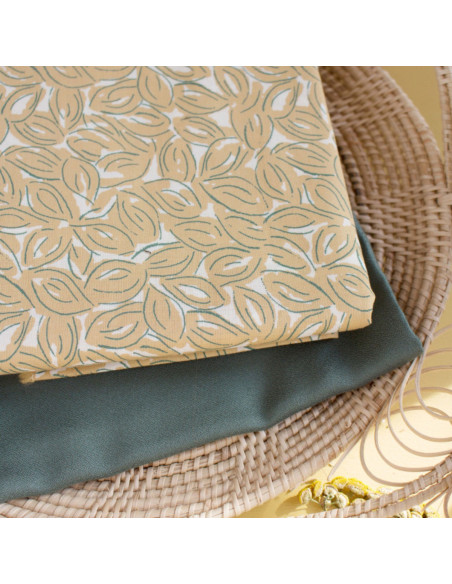 Tessuto garza di cotone Petal Mustard - Atelier Brunette