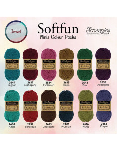 Confezione di 12 mini gomitoli Scheepjes Soft Fun - Jewel 2
