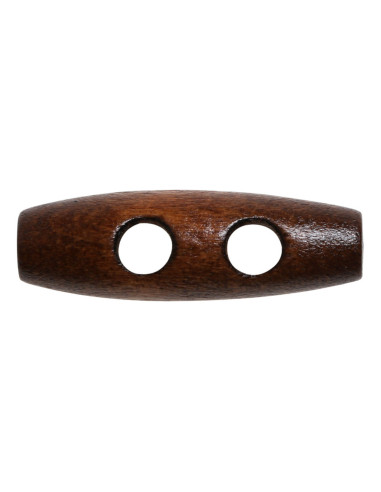 Set di 6 bottoni bastoncino in legno marrone chiaro 30 mm