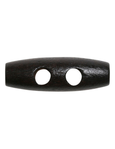 Set di 6 bottoni a cilindro in legno marrone scuro 30 mm