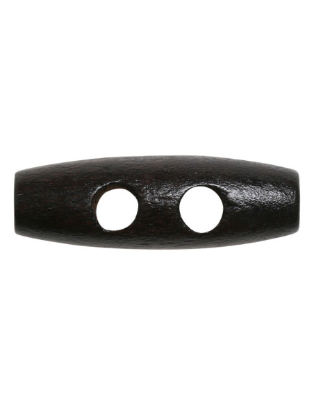 Set di 6 bottoni a cilindro in legno marrone scuro 30 mm
