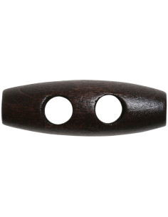 Set di 6 bottoni a cilindro in legno marrone scuro 35 mm 2