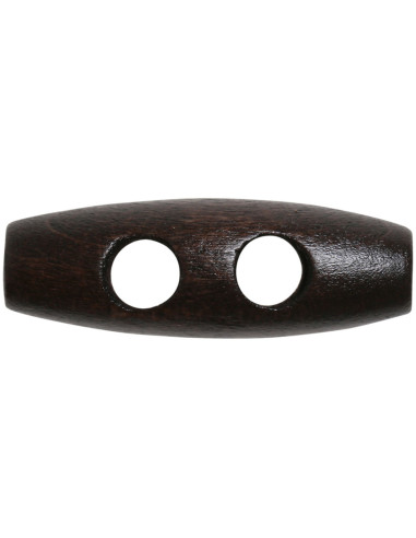 Set di 6 bottoni a cilindro in legno marrone scuro 35 mm