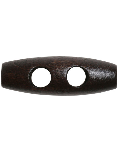 Set di 6 bottoni a cilindro in legno marrone scuro 35 mm