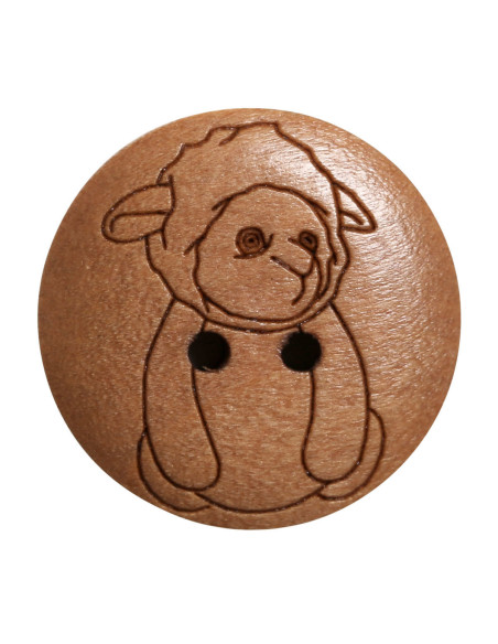 Set di 8 bottoni in legno 17 mm - Pecora
