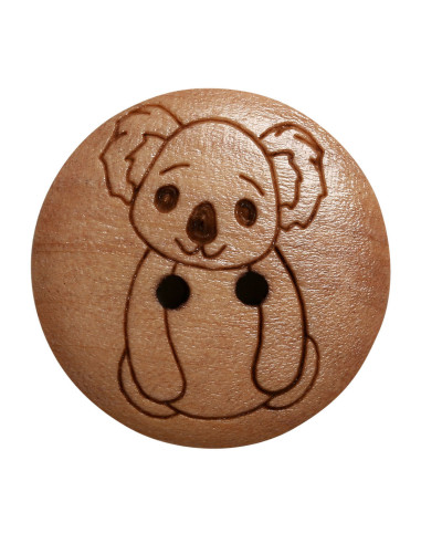 Set di 8 bottoni in legno 17 mm - Koala