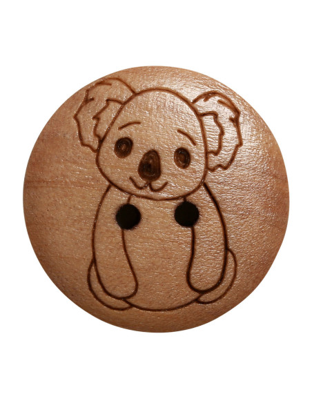 Set di 8 bottoni in legno 17 mm - Koala